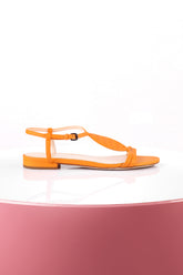 Bottega Veneta Deri Sandalet Turuncu - 37